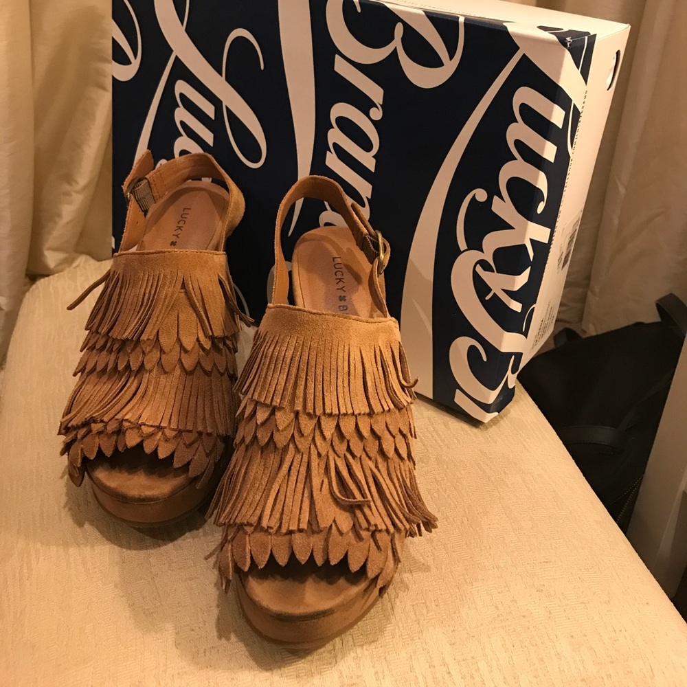 Lucky Brand suede wedges